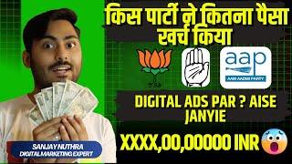 How much Political Party spend on digital ads | Election campaigns