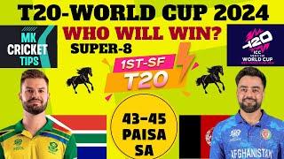 South Africa Vs Afghanistan 1st Semi Final Icc T20 World Cup 2024 Predictions|SA Vs AFG Match Winner