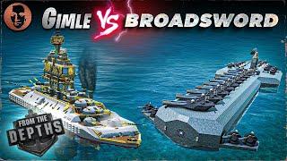 Gimle VS. PROJECT BROADSWORD - From the Depths Battleship Battle