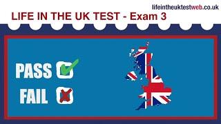  Life in the UK Test - EXAM 3 UPDATED! - British Citizenship practice tests 2024 