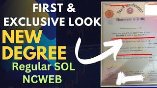 DU New Degree  First Look 2023 Pass Out Regular SOL NCWEB