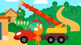 Котенок и волшебный гараж  – Автокран – Мультфильм для детей про машинки