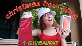 christmas haul 2018 + GIVEAWAY!|ashley salem