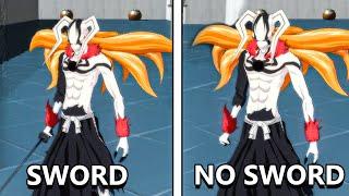 Hollow Ichigo is much stronger WITHOUT the sword