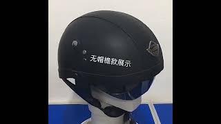 Motorcycle Half Helmet, Retro Open Face Motorbikes Helmet with Visor
