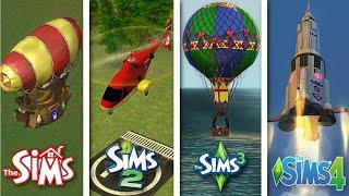 Sims 1 vs Sims 2 vs Sims 3 vs Sims 4 - Air Vehicles