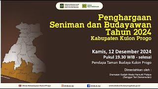 LIVE PENGHARGAAN SENIMAN DAN BUDAYAWAN KABUPATEN KULON PROGO  | 12 DESEMBER 2024