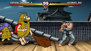 CAPTAIN CAVEMAN vs RYU - HIGH LEVEL INSANE EPIC FIGHT!