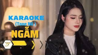 NGẪM - OANH TẠ [ KARAOKE ] Tone Nữ G#m Beat Chuẩn Không Bè