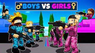 BOYS vs GIRLS War in Roblox BROOKHAVEN RP!!