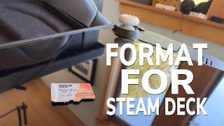 How To Format Your Micro SD Card For Your Steam Deck. A Beginners Guide