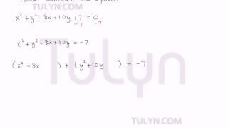 finding the center and radius of a circle by completing the square