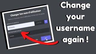 Can't Change Your Discord Username ? Try this !