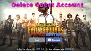 How To Delete Guest Account ||  Unlimited Guest Account ||PUBG Mobile And PUBG Mobile Lite