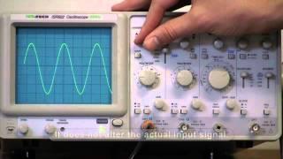 How to use an oscilloscope with an A/C source