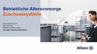 Betriebliche Altersvorsorge - Zuschusssysteme