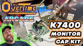 This thing took me ALL DAY! ‍ K7400 arcade monitor cap kit & repair  JAMMA January part 2