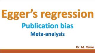 Egger's regression test publication bias meta analysis