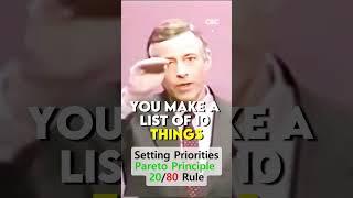 Setting Priorities using PARATO principle : 20/80 Rule