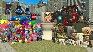 POPPY PLAYTIME FAMILY VS SKIBIDI TOILET AND CAMERAMAN FAMILY In Garry's Mod!