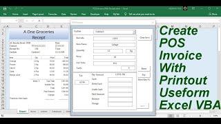 Create POS Invoice With Printout Excel VBA