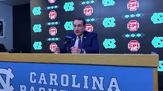 Coach K Duke vs UNC Part II Postgame Press Conference