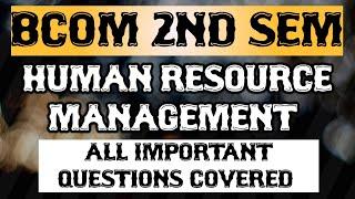 IMPORTANT QUESTIONS OF HUMAN RESOURCE MANAGEMENT #importantquestions #humanresourcemanagement #hindi