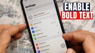 How to Enable Bold Text on iPhone