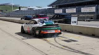 2022 (992) Porsche GT3 Cup burnout at COTA