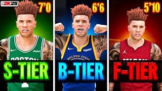 RANKING EVERY BUILD HEIGHT IN NBA 2K25 IN TIERS!