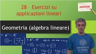 Algebra Lineare (Geometria) 28 - Esercizi su applicazioni lineari
