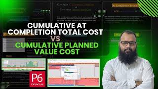 Cumulative AT completion Total cost vs Cumulative planned value cost for recovery in Primavera P6