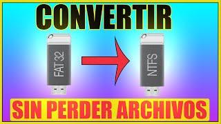 Cambiar formato FAT32 a NTFS sin perder Datos y sin Formatear USB | Pasar Archivos Grandes a USB