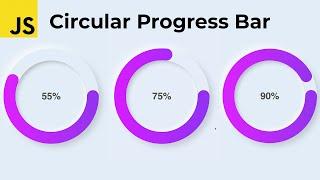 How To Make Circular Progress Bar | HTML CSS JavaScript