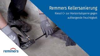 Remmers Kellersanierung - Kiesol C+ zur Horizontalsperre gegen aufsteigende Feuchtigkeit