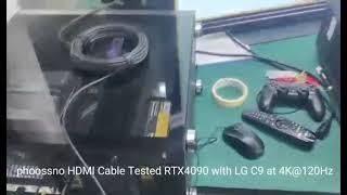 Nvidia RTX4090 to LG C9 phoossno HDMI 2.1 AOC (Active Optical Cable)