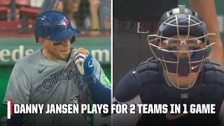 MIND-BLOWING  Danny Jansen makes MLB history by playing for BOTH TEAMS IN THE SAME GAME | ESPN MLB