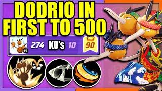 DODRIO is way too BROKEN in FIRST TO 500 | Pokemon Unite