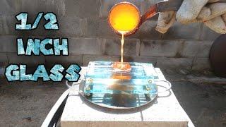 Molten Copper vs 1/2 inch Glass