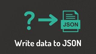 How to export data to a JSON file