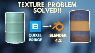 How to Export Textures from Quixel Bridge to Blender 4.2 | Texture Problem Solved