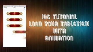 iOS Swift3 Load Your TableView with Animation