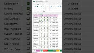 New excel trick in 15 seconds  || Track deliveries in excel #deliverytracking #Excel #exceltips