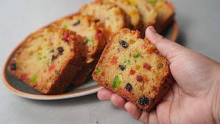 Vanilla Fruit Cake | Eggless & Without Oven | Eggless Vanilla Fruit Cake Recipe | Yummy