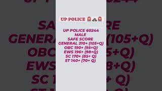 UP Police 60244 Safe Score #uppolice #uppcutoff  #uppoliceexam #safescore #viralshort #trending #upp