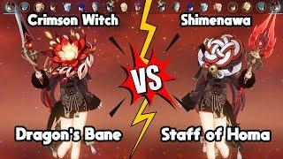 Dragon's Bane Hu Tao Crimson Witch vs Shimenawa - Genshin Impact