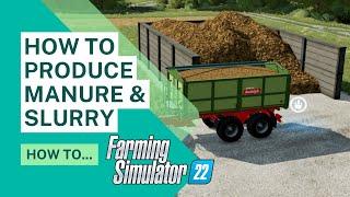 FS22 | How to produce manure and slurry | farming simulator 22 | FS22