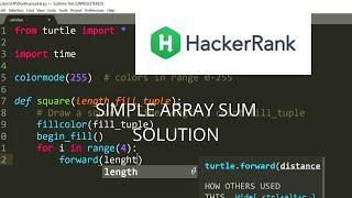 Simple Array Sum Hackerrank solution in Python