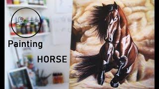 Airbrush Painting Horse | Canvas | by Aleksandra Amidzic