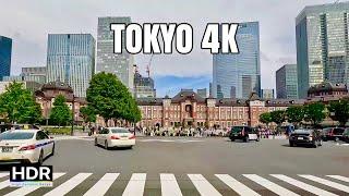 Imperial Palace, Tokyo Station and Ginza to Yokohama 4K Drive
